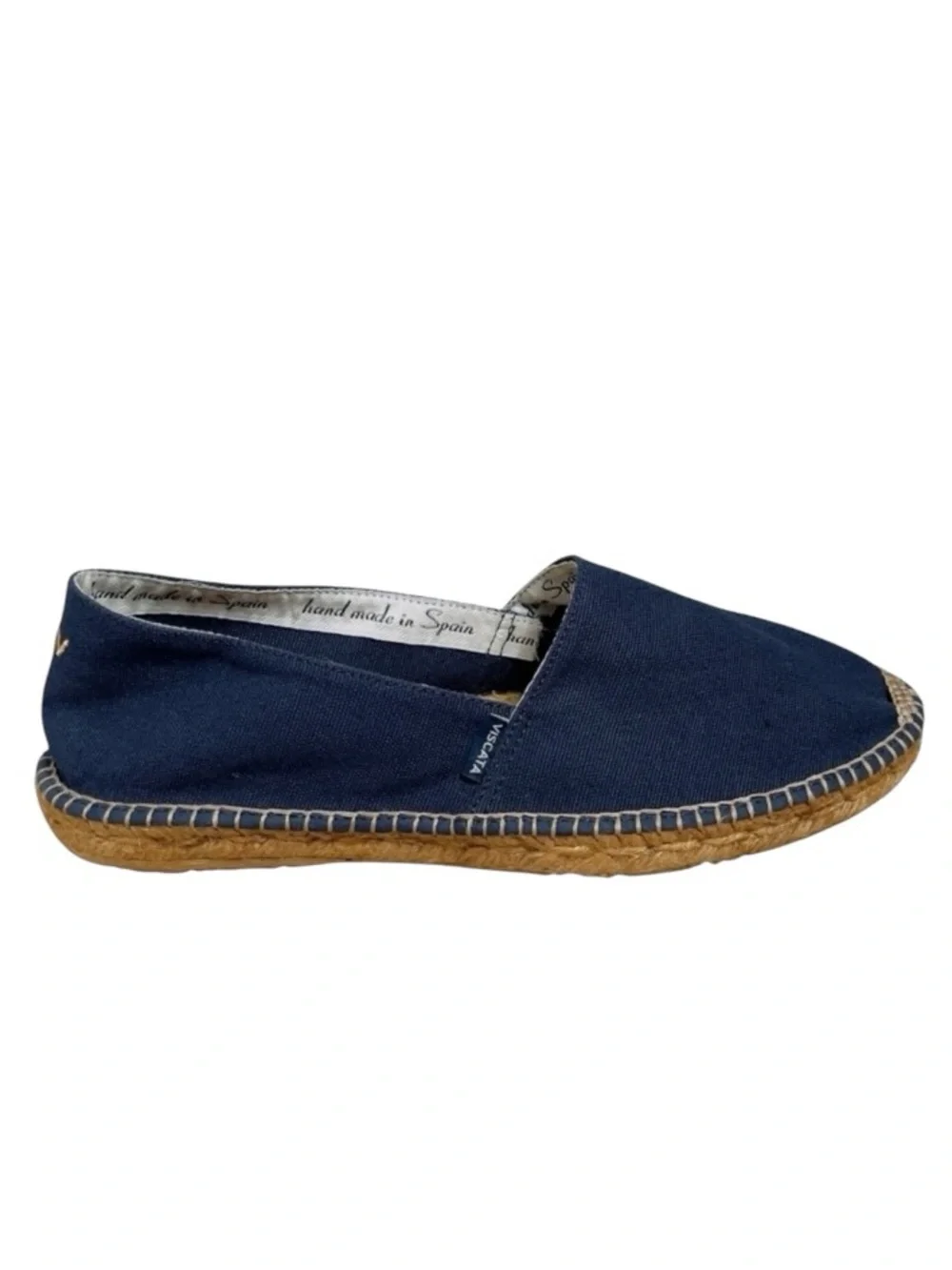 Viscata Barcelona Womens Espadrille Flats Size 11 Navy Canvas Slip On Shoes New